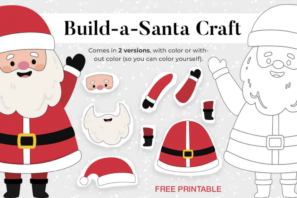Christmas Build-a-Santa Craft  Mrs