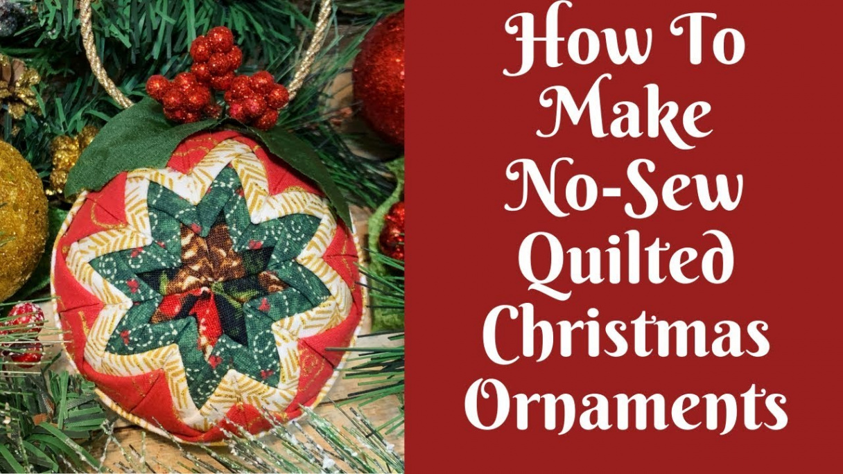 Christmas Crafts: No-Sew Quilted Christmas Ornaments