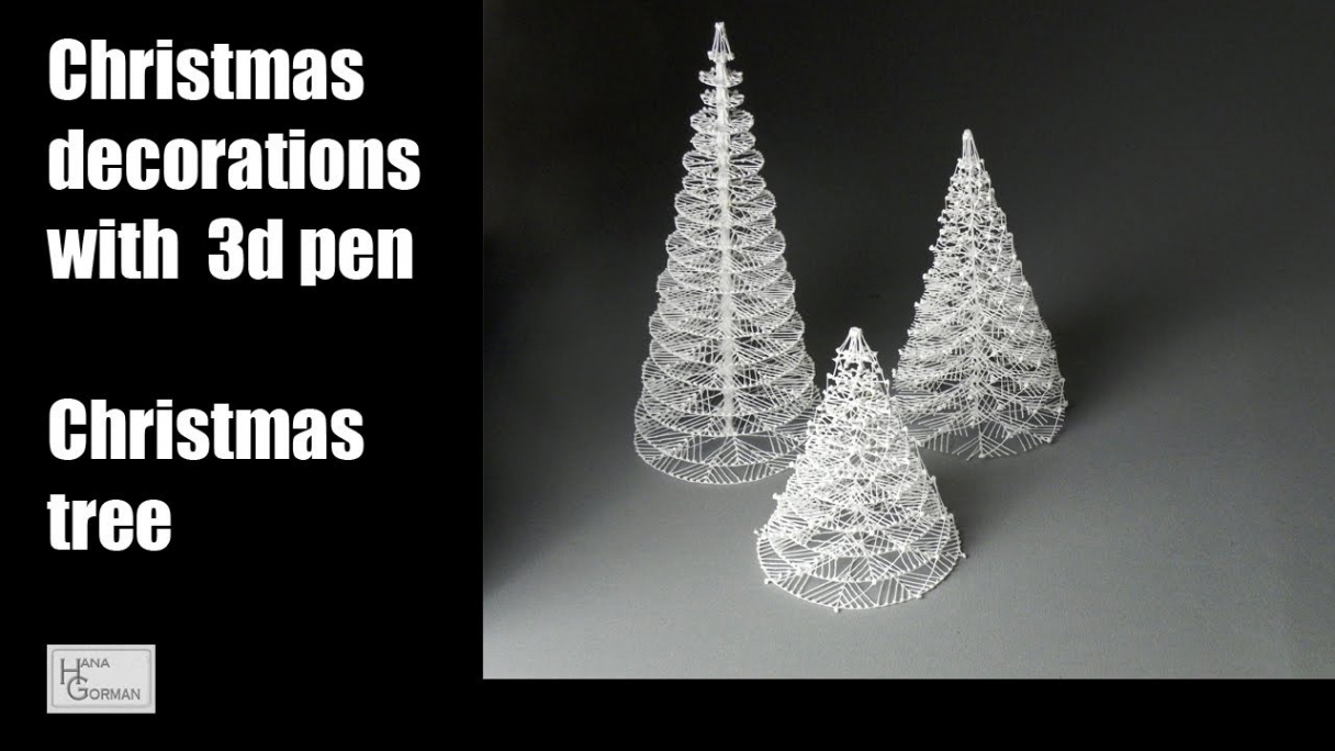 Christmas decorations with d pen - Christmas Tree - full version