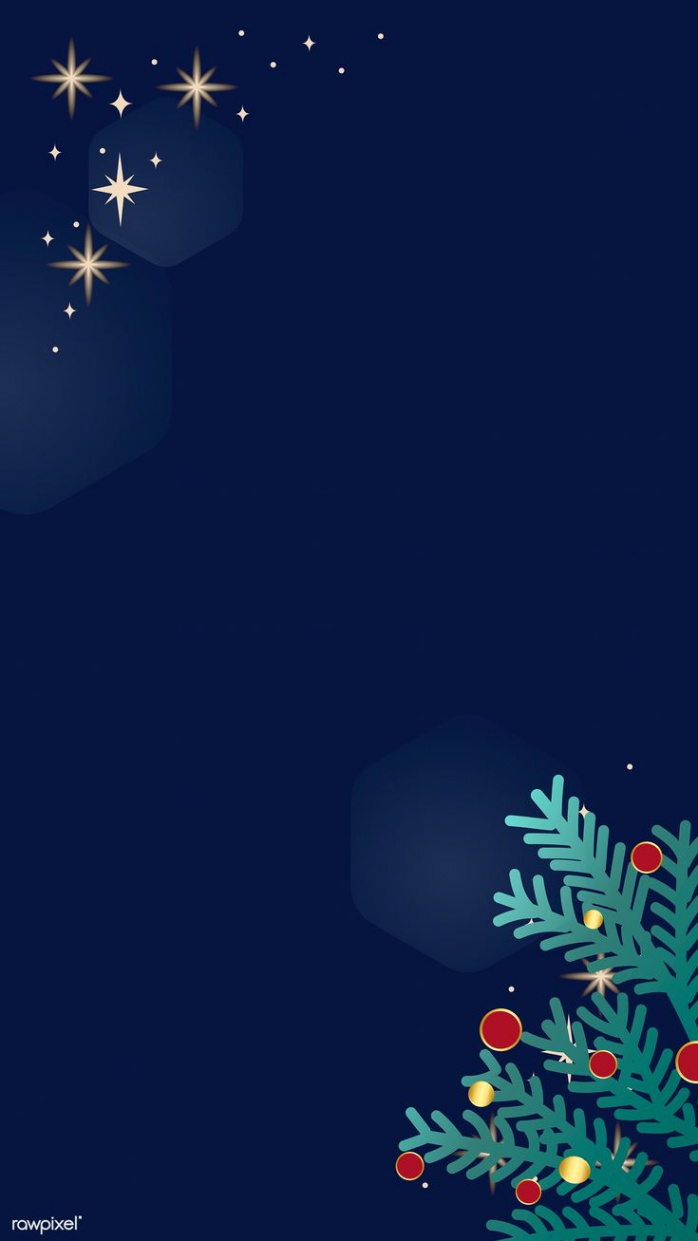 Christmas doodle on blue background mobile phone wallpaper vector