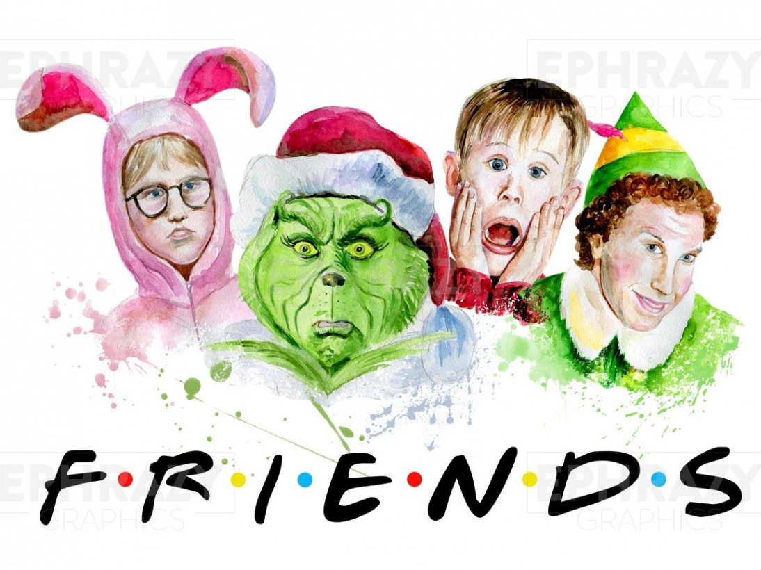 Christmas Friends Home Alone Grinch Elf Bunny - Digital Download
