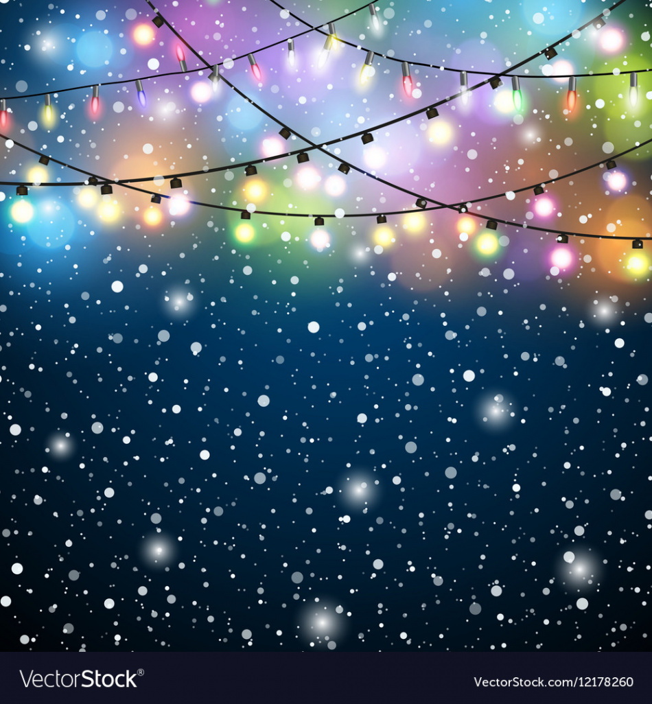 Christmas lights background Royalty Free Vector Image