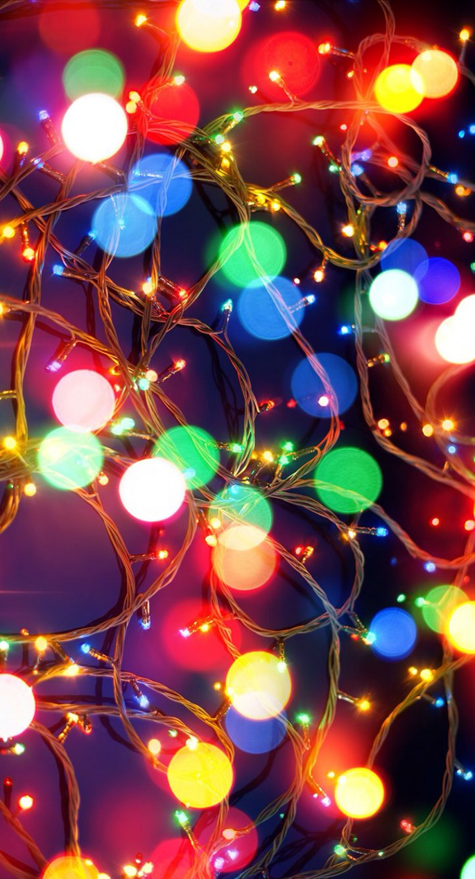 Christmas lights iPhone wallpaper  Wallpaper iphone christmas