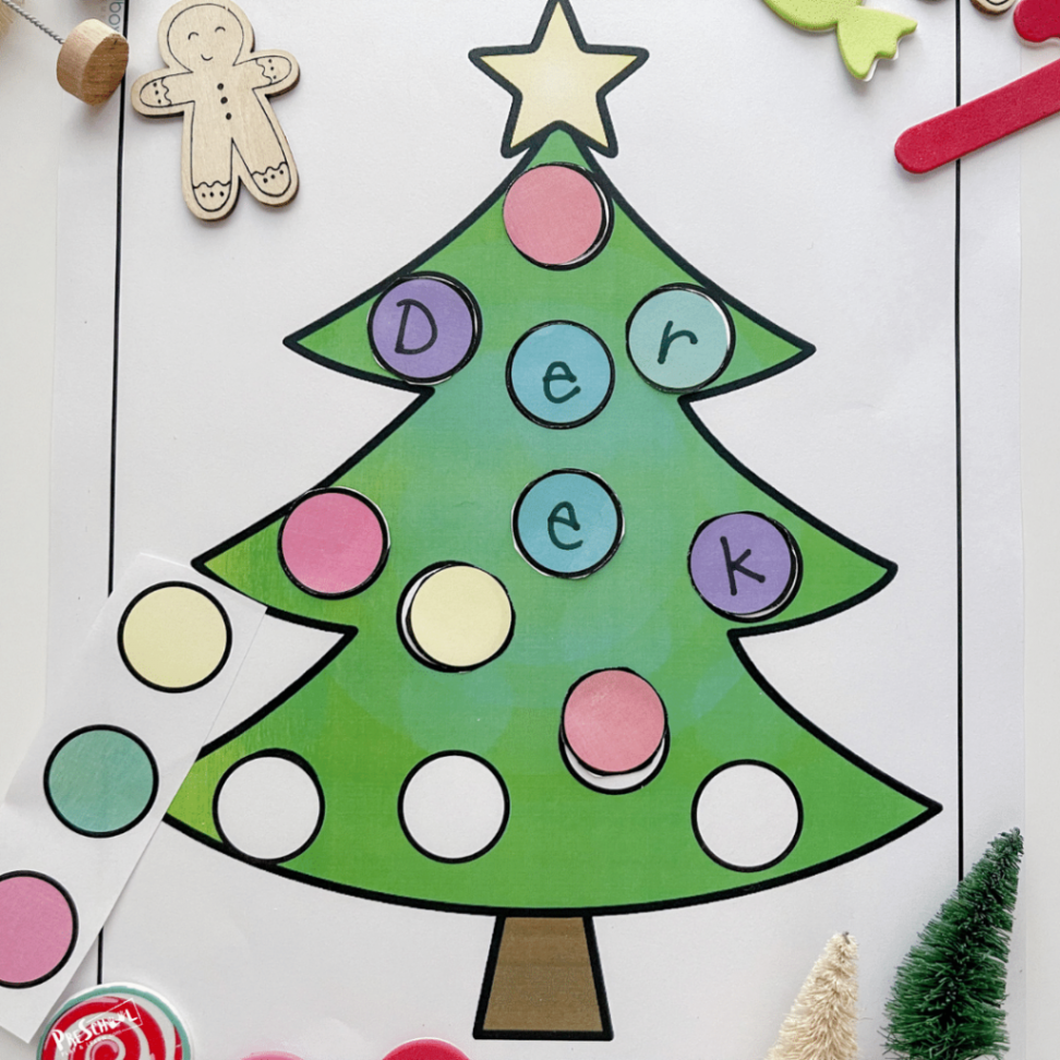 🎄 Christmas Name Craft and Activity for Preschoolers