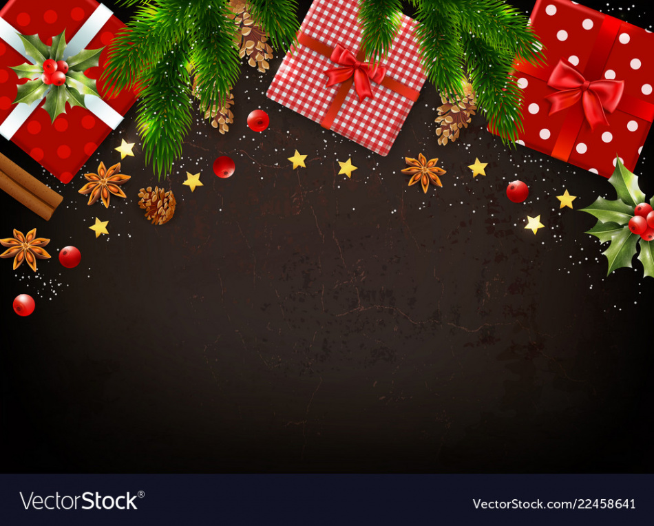 Christmas realistic background Royalty Free Vector Image