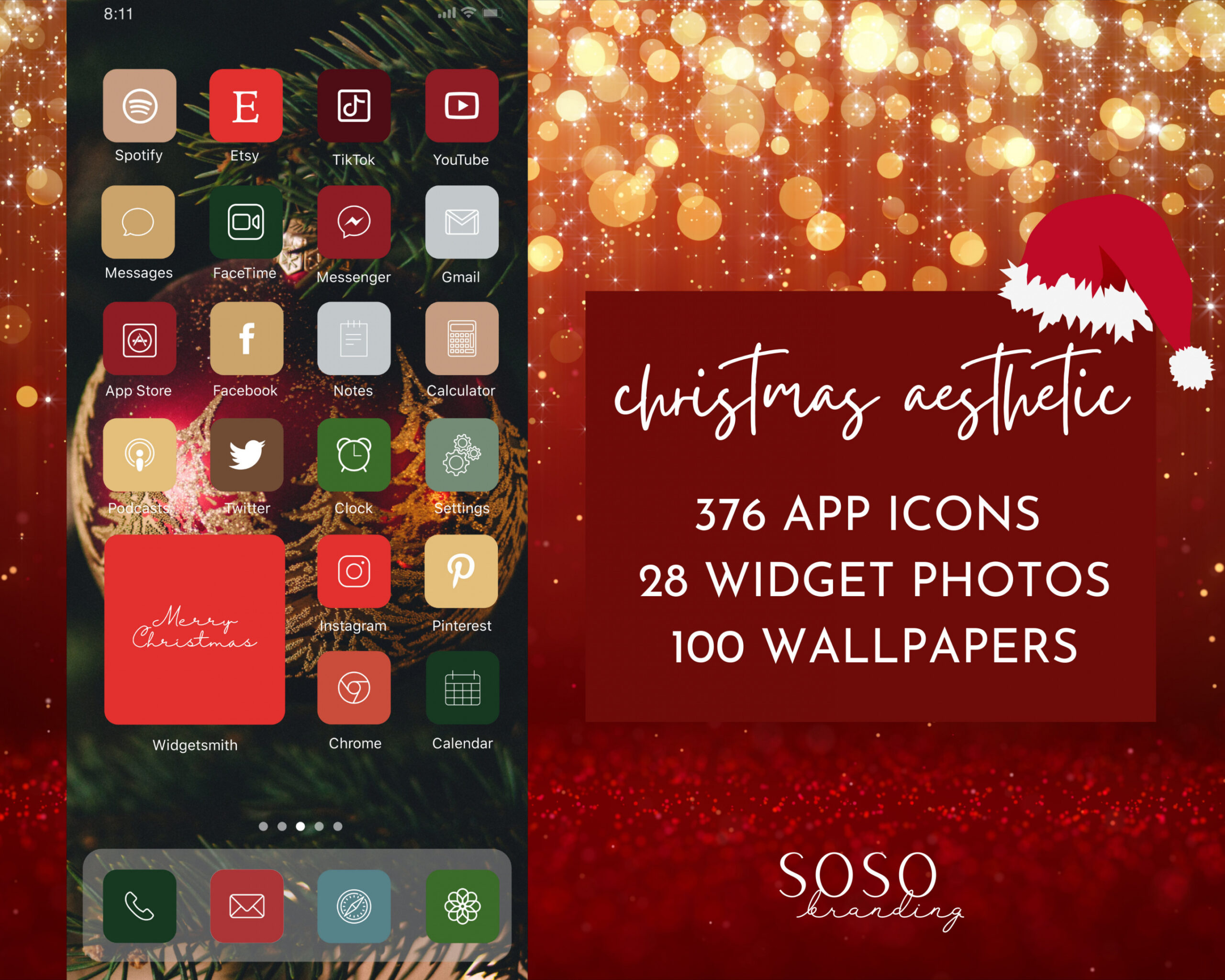 Christmas Theme Aesthetic  iPhone iPad iOS /iOS  App - Etsy