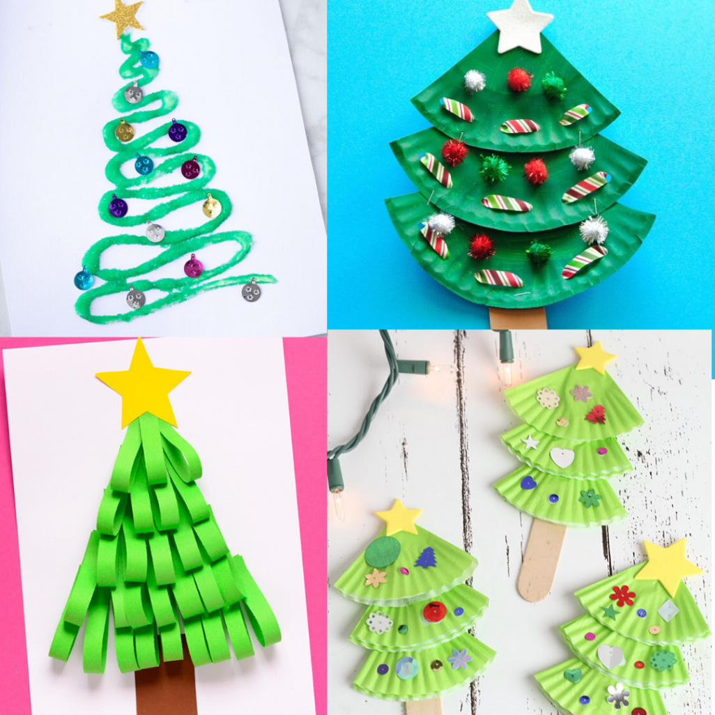 Christmas Tree Crafts for Kids - Six Clever Sisters