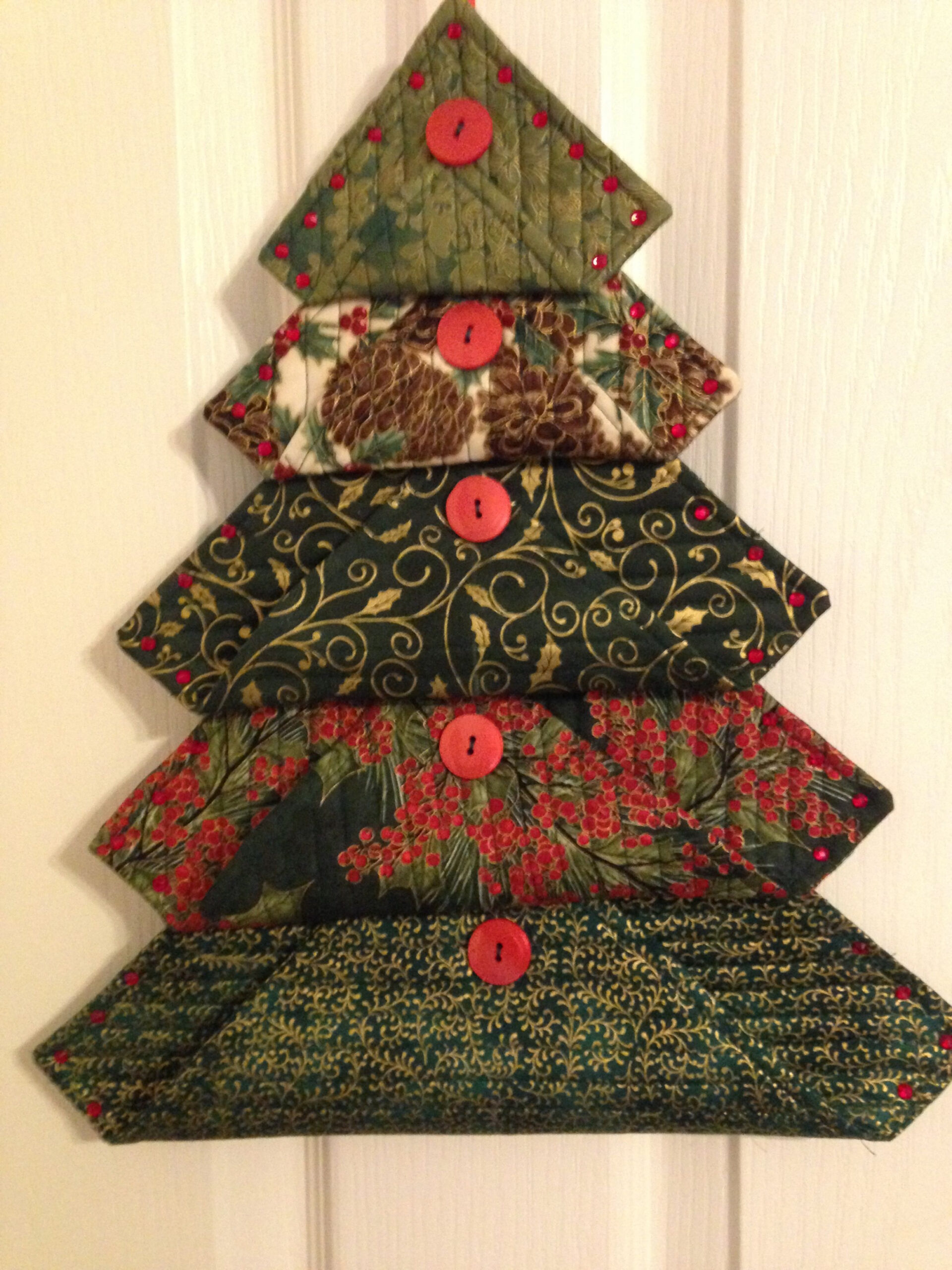 Christmas Tree made from quilted squares  Fabric christmas trees