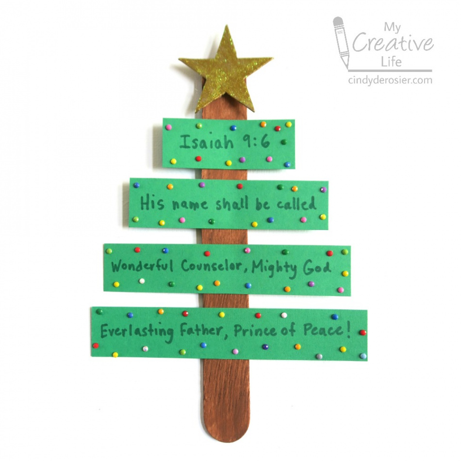 Cindy deRosier: My Creative Life: Bible Verse Christmas Tree