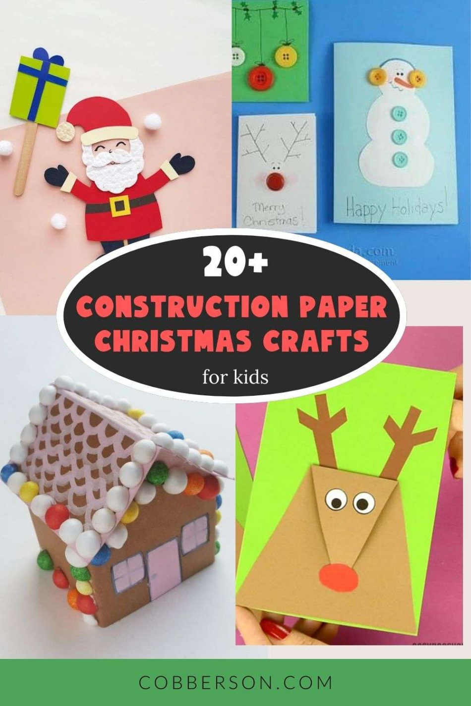 + construction paper Christmas crafts for kids - Cobberson + Co.