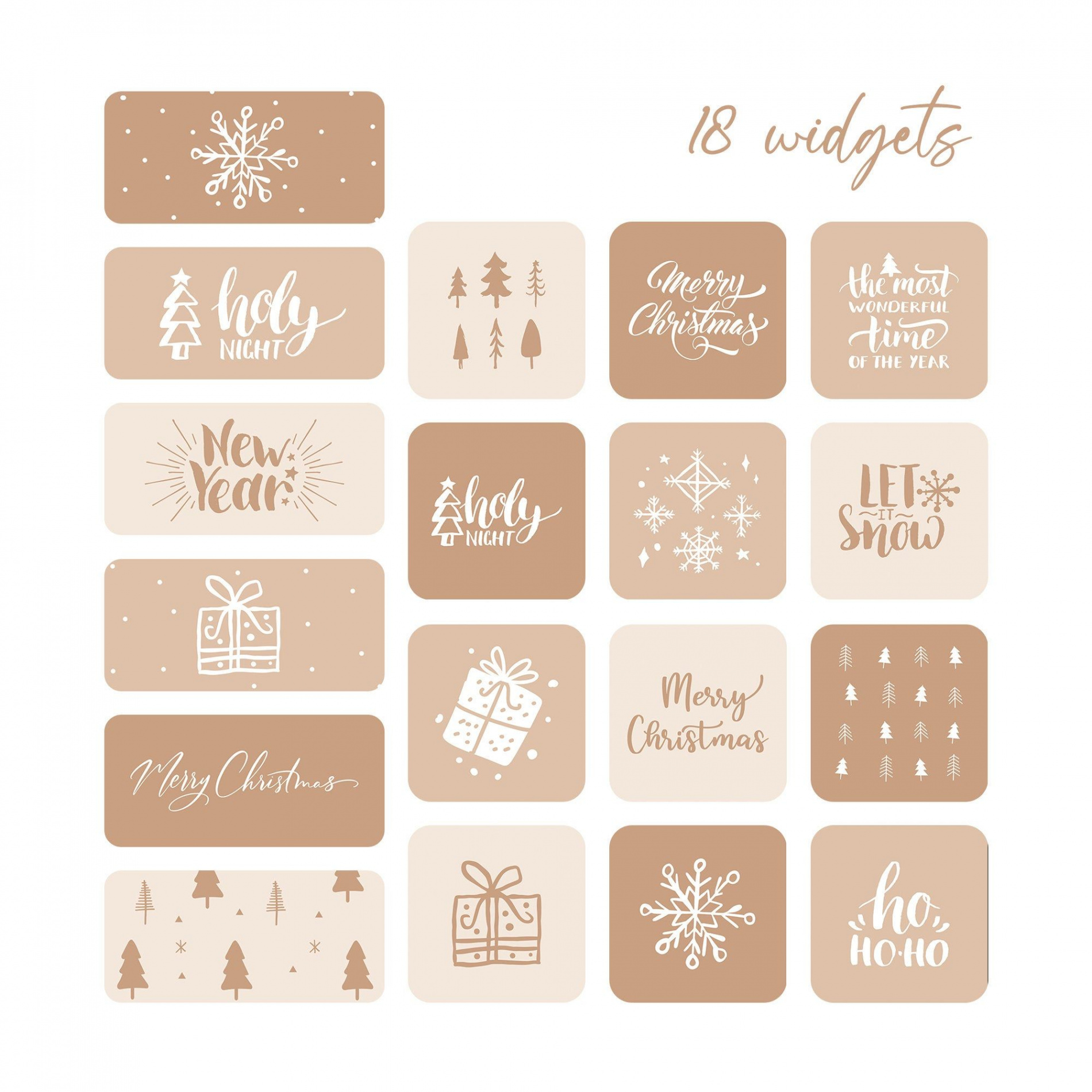 Cozy Christmas Widget Pack Nude Widget Christmas Beige - Etsy