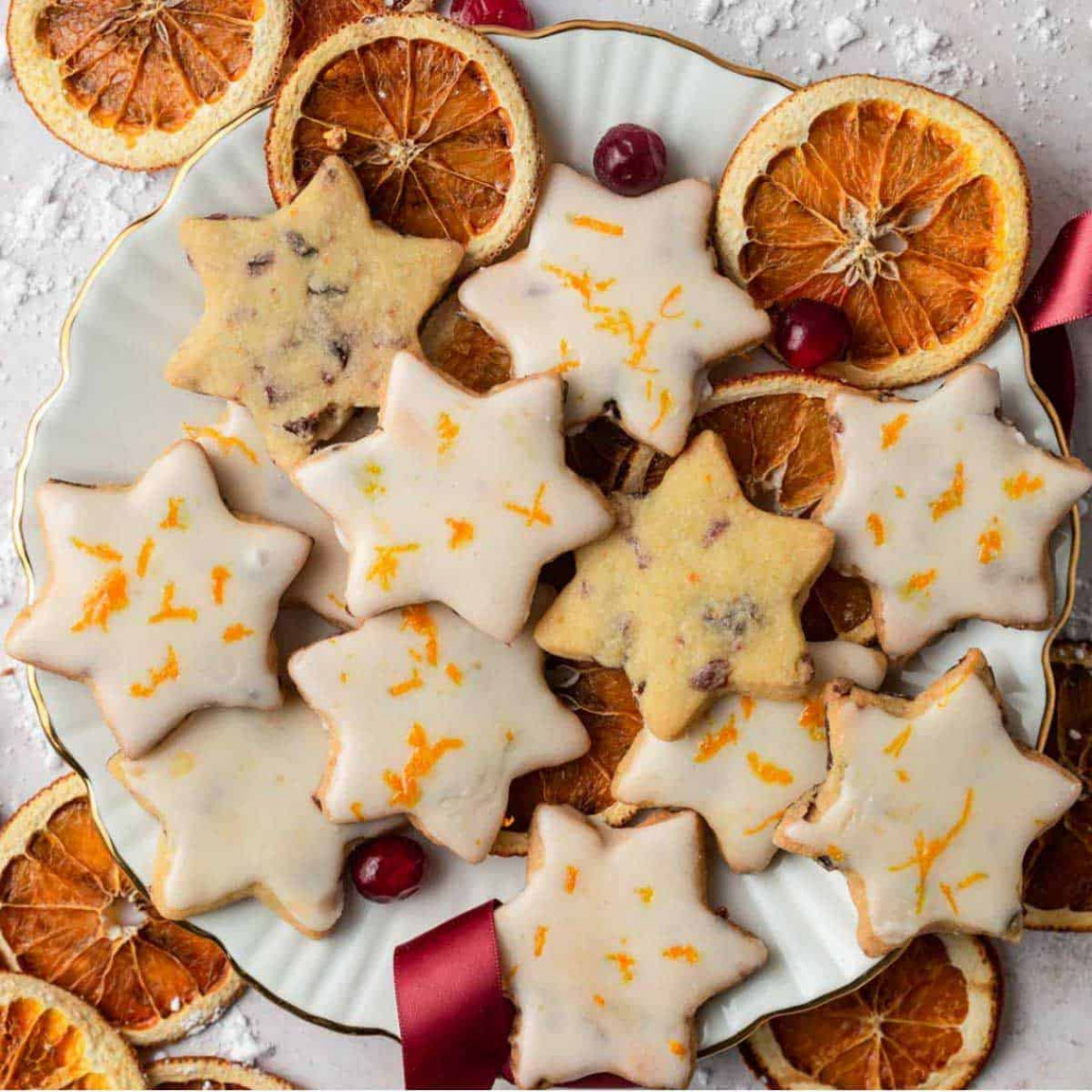 Cranberry Orange Shortbread Cookies Recipe