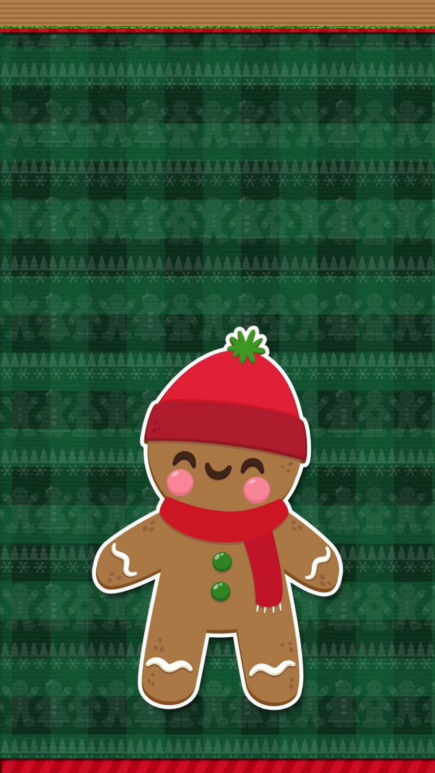 cute #gingerbread #wallpaper #iphone #android #christmas  Iphone