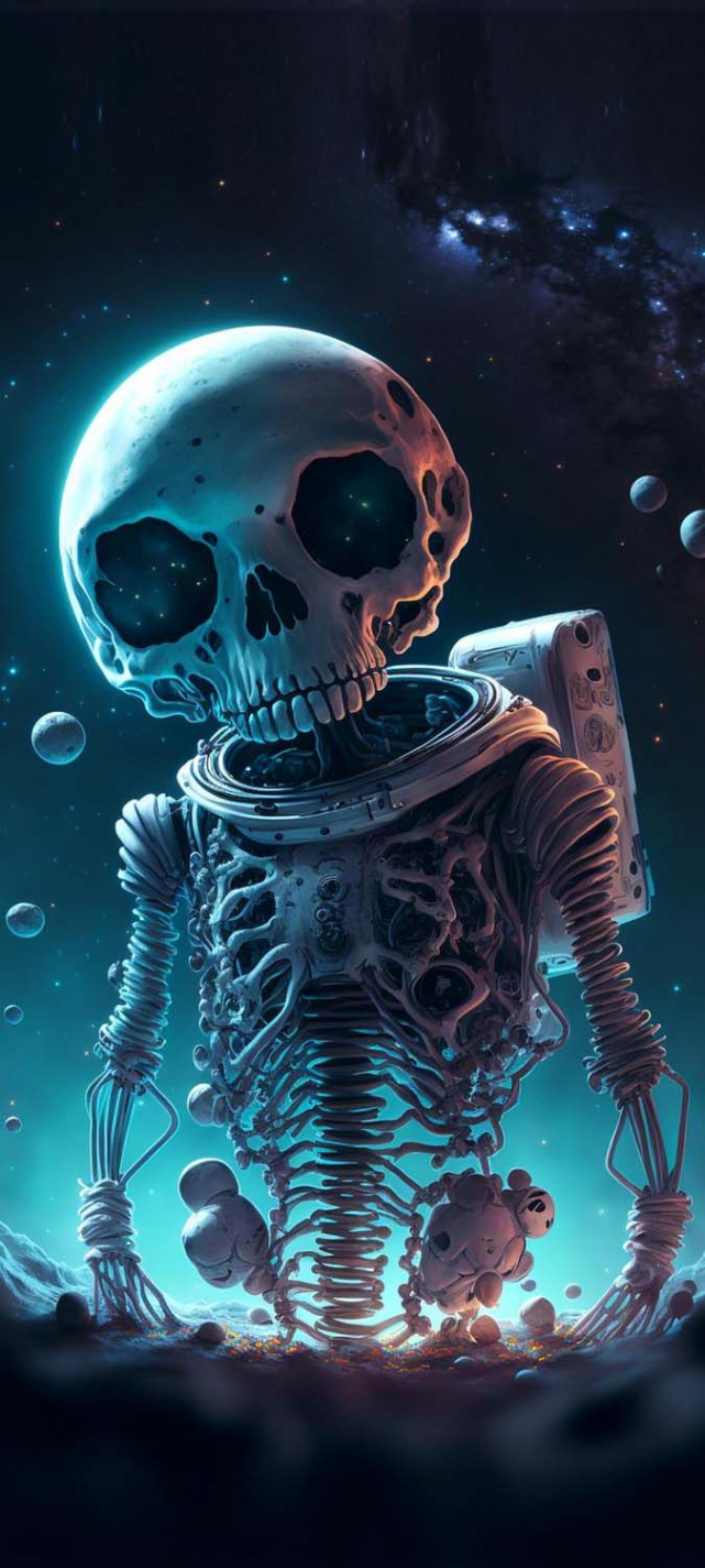 Cute Skull Astronaut IPhone Wallpaper HD - IPhone Wallpapers