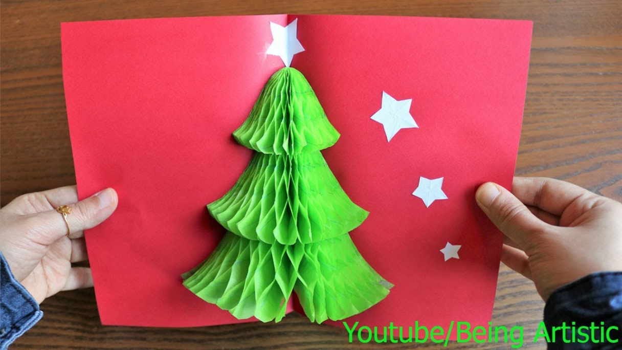 D Christmas Pop Up Card - How to make a D Pop Up christmas Card