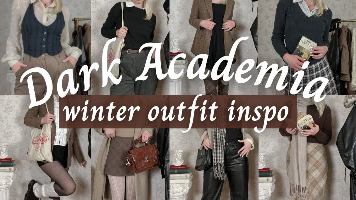 Dark Academia winter outfits! 🤎