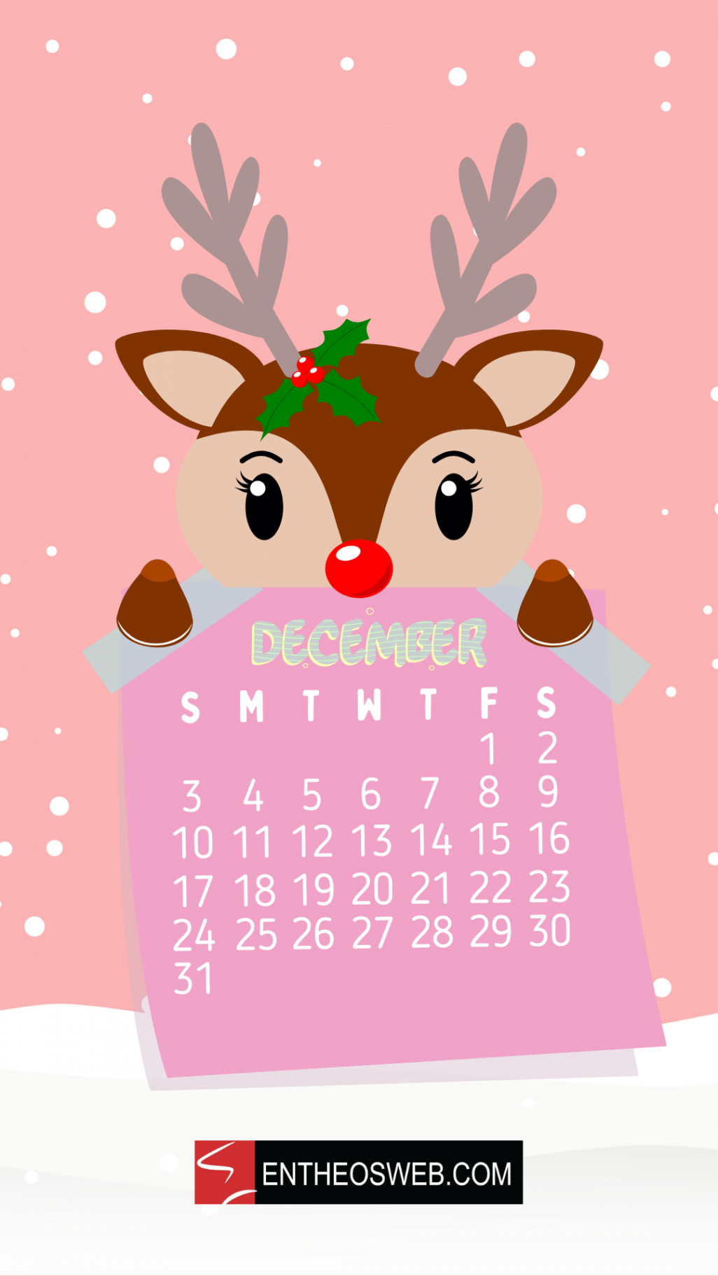 December  Calendar Phone Wallpaper  EntheosWeb in