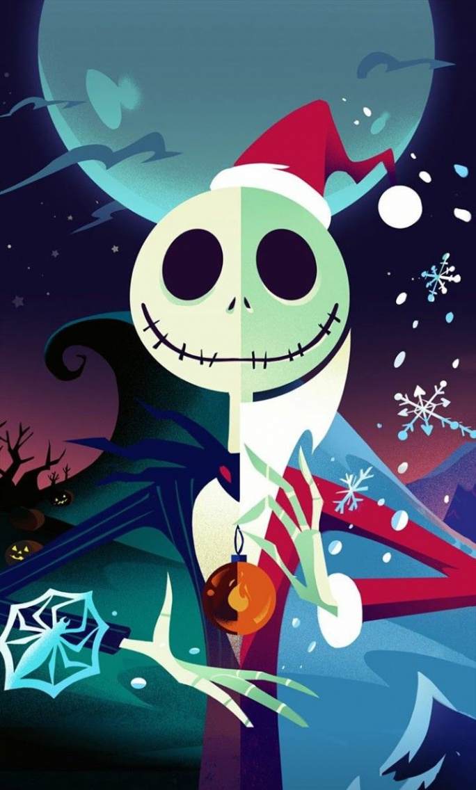 Disney Jack Skellington Halloween/Christmas wallpaper!  Nightmare