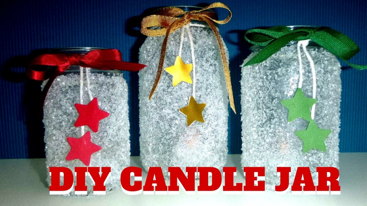 DIY Candle Jar - Easy Christmas Crafts for Kids