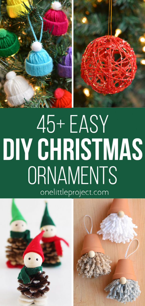DIY Christmas Ornaments  + Easy Homemade Ornament Ideas