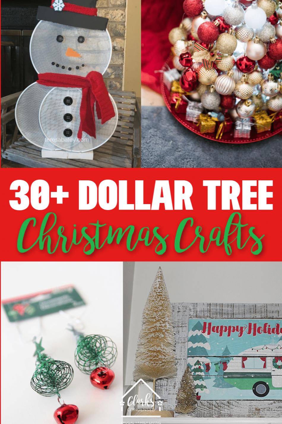 + DIY Dollar Tree Christmas Decor, Crafts and More  - Clarks