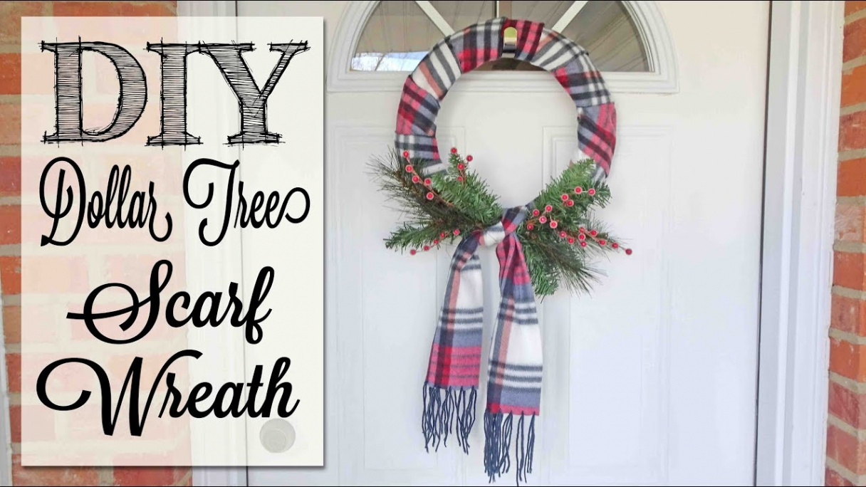 DIY Dollar Tree Scarf Wreath