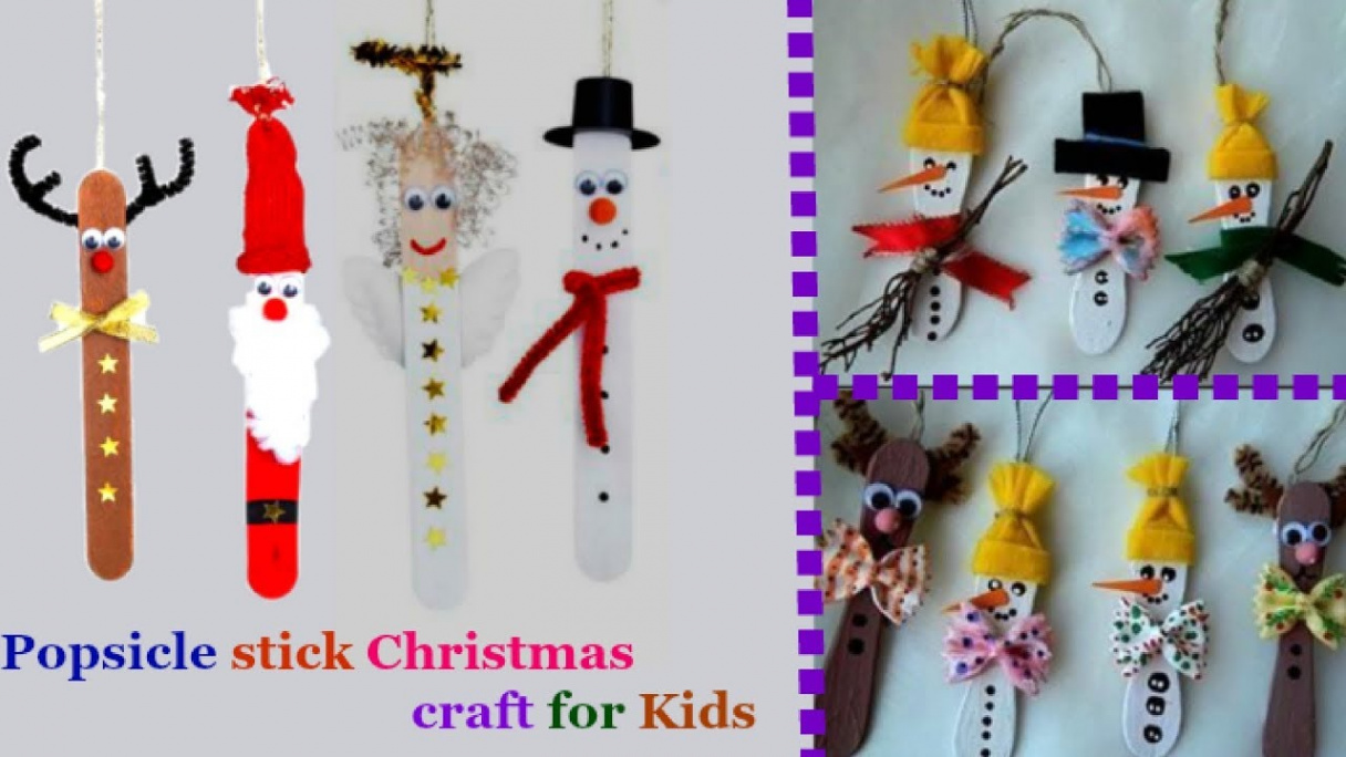 DIY : -Easy Popsicle Sticks Christmas craft for kids DIY:Christmas craft