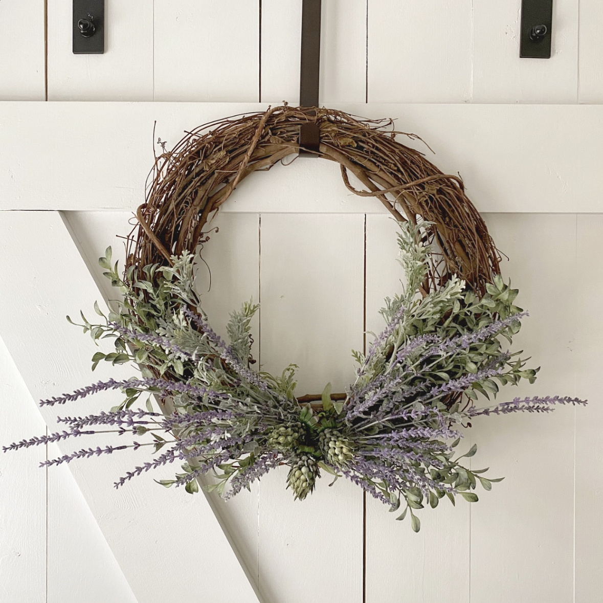 DIY French Country Inspired Lavender Wreath - Cali Girl In A