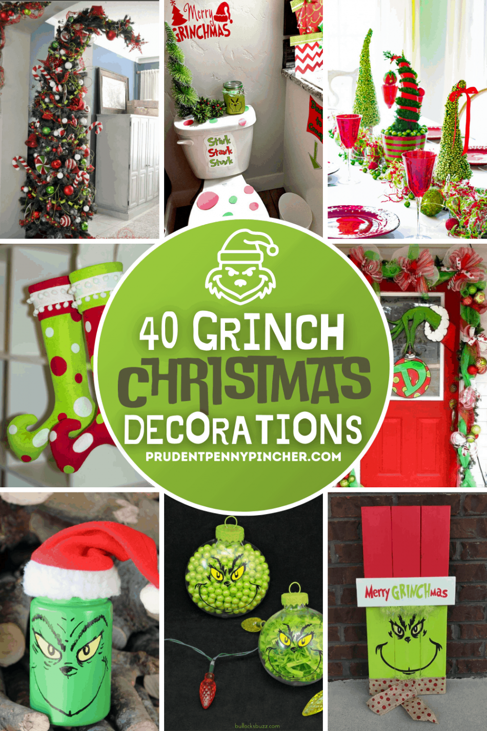 DIY Grinch Christmas Decorations - Prudent Penny Pincher