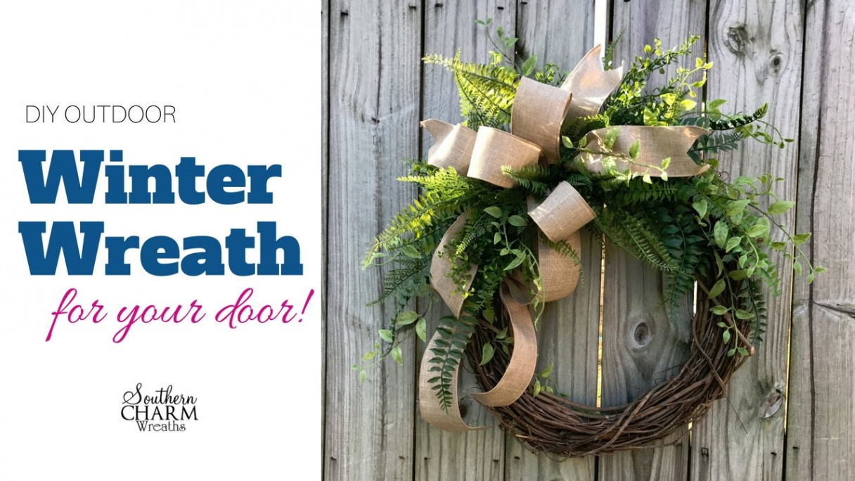 DIY Outdoor Winter Wreath For Your Door