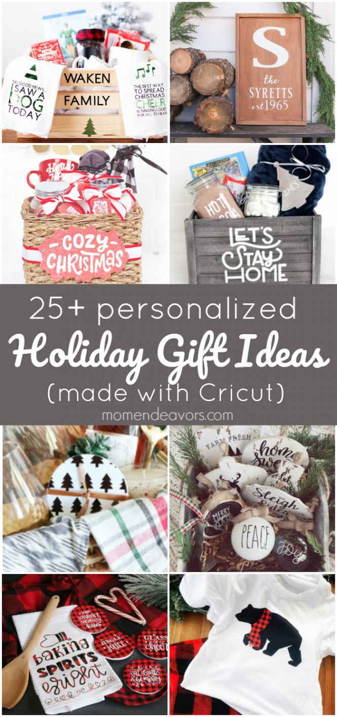 + DIY Personalized Holiday Gift Ideas (made with Cricut) - Mom