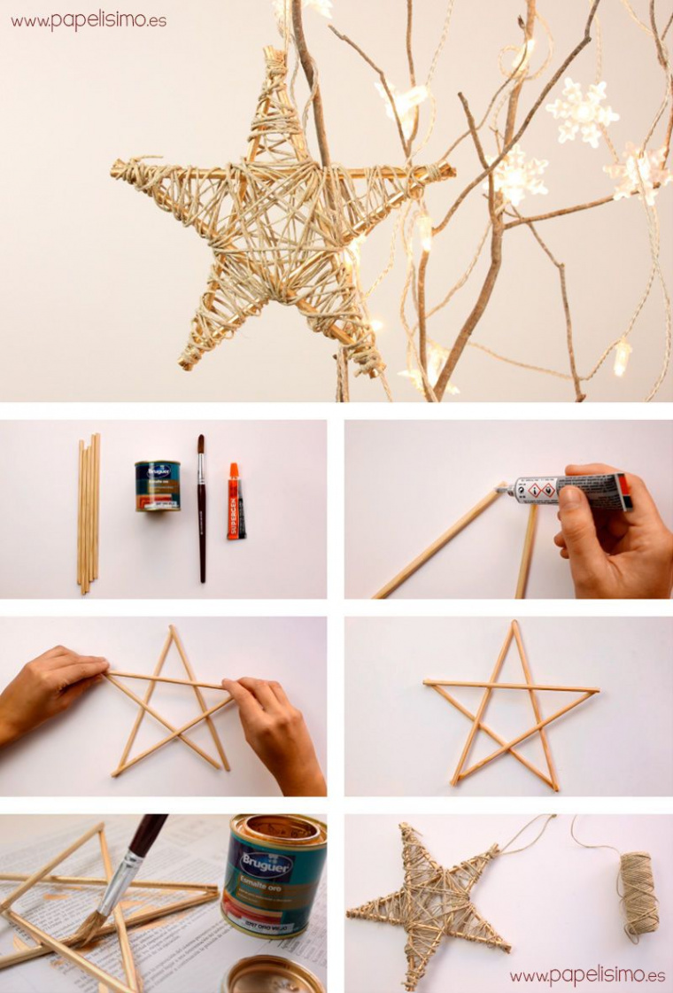 DIY Star Ornaments  Diy christmas star, Christmas crafts