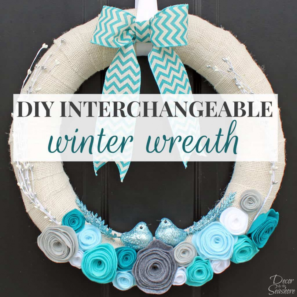 DIY Winter Burlap Wreath Tutorial - Decor by the Seashore