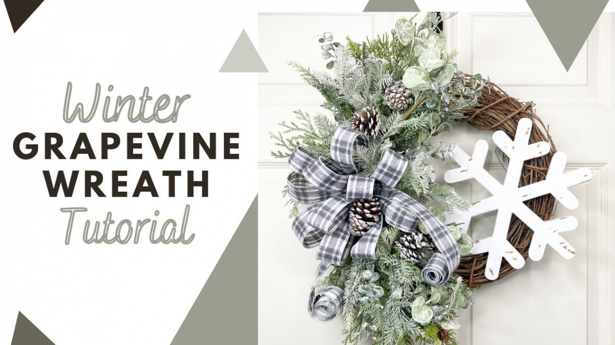 DIY Winter Grapevine Wreath!  Winter Wreath Ideas  DecoExchange Tutorial