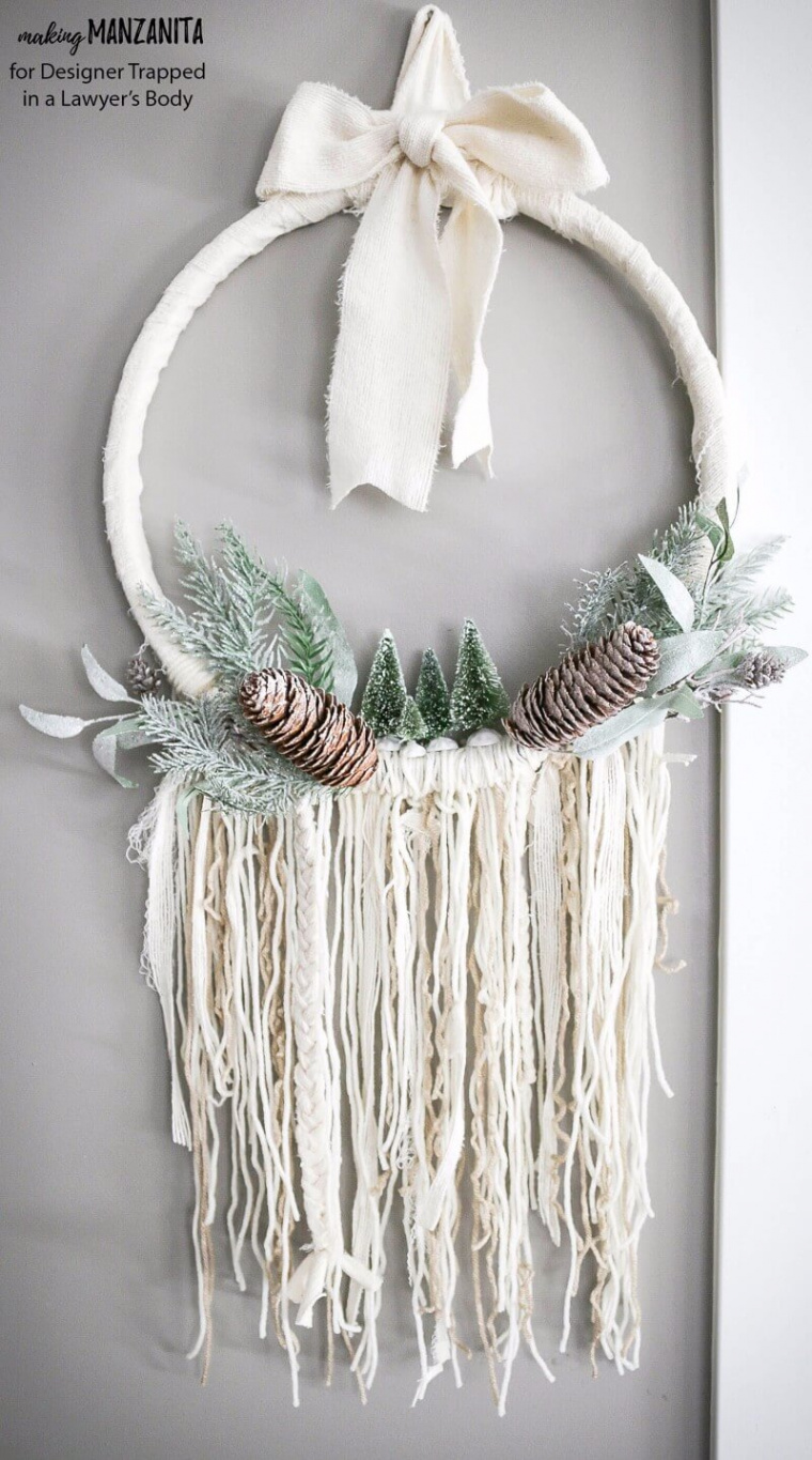 DIY Winter Wreath, Boho Style!