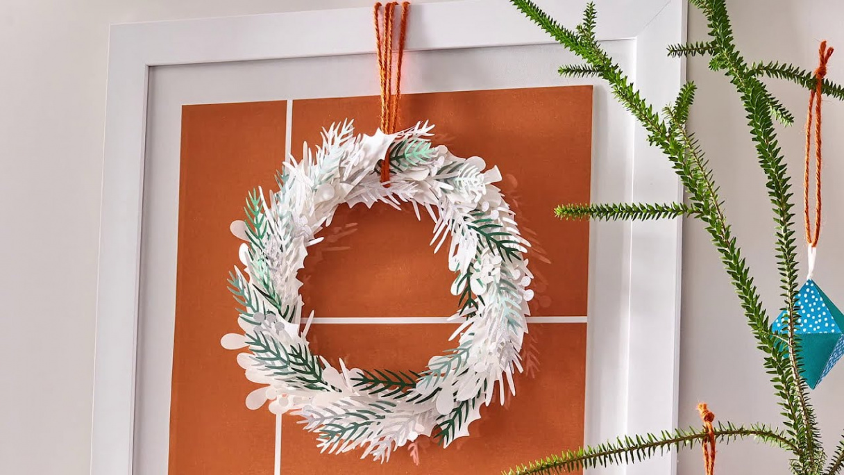 DIY Winter Wreath with Paper Source + West Elm