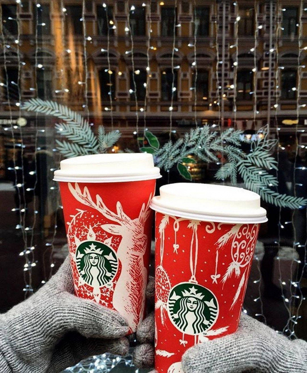 Download Aesthetic Christmas Starbucks Coffee Wallpaper