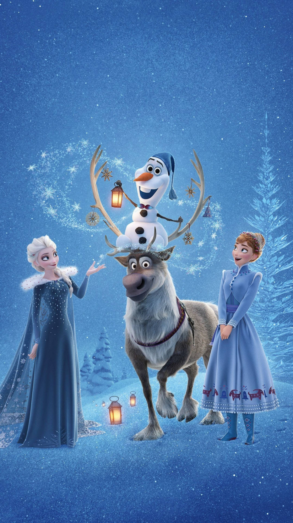 Download Disney Christmas iPhone Frozen Movie Characters Wallpaper