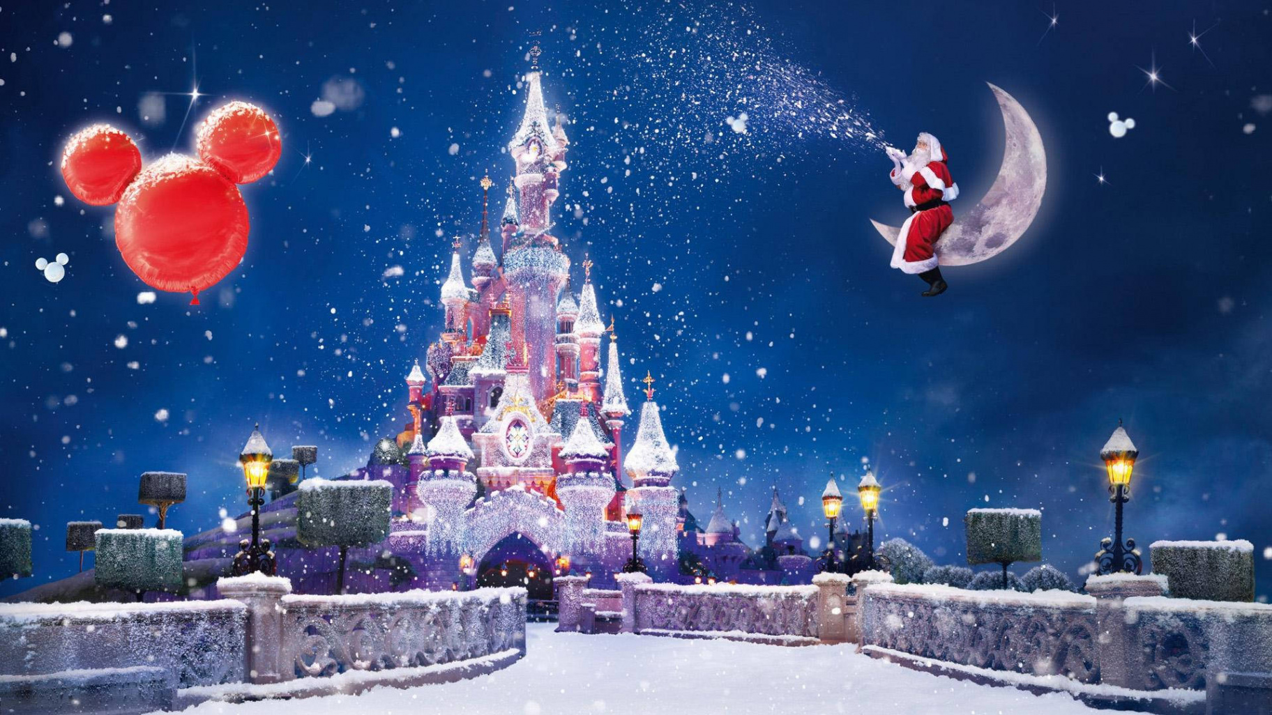 Download Merry Christmas Disney Castle Wallpaper  Wallpapers