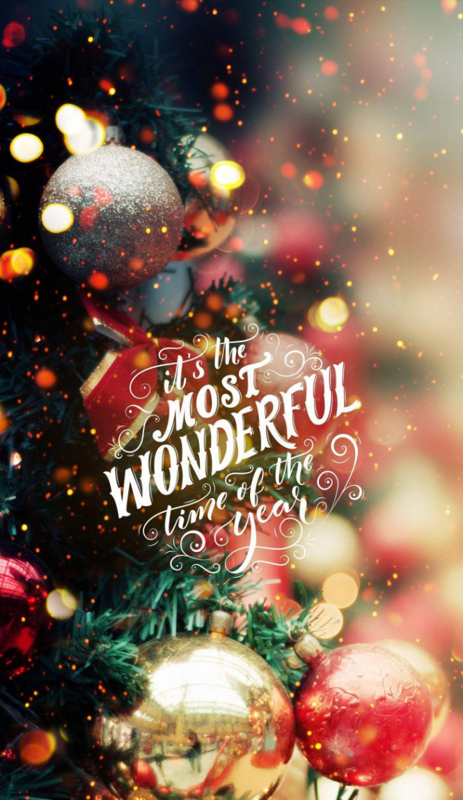 Download Most Wonderful Time Christmas Greeting Wallpaper