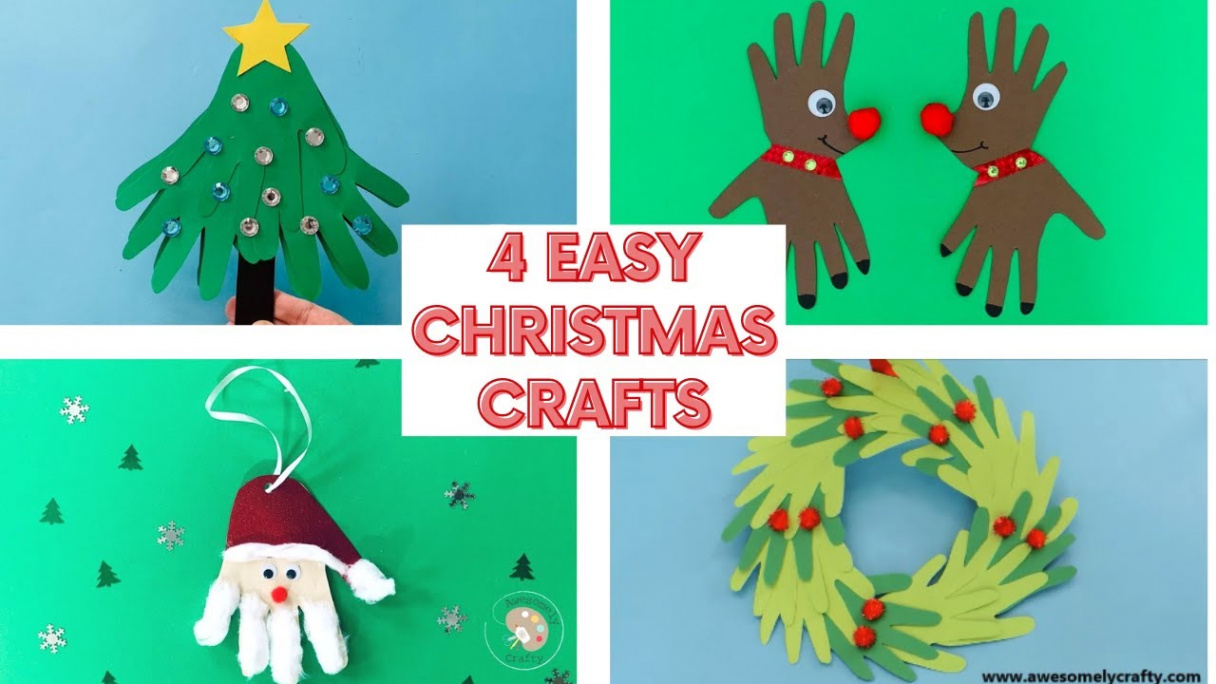 Easy Christmas Crafts for Kids   Easy Handprint Crafts for Kids