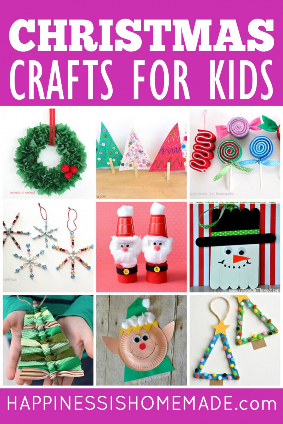+ Easy Christmas Crafts for Kids of All Ages - Happiness is Homemade