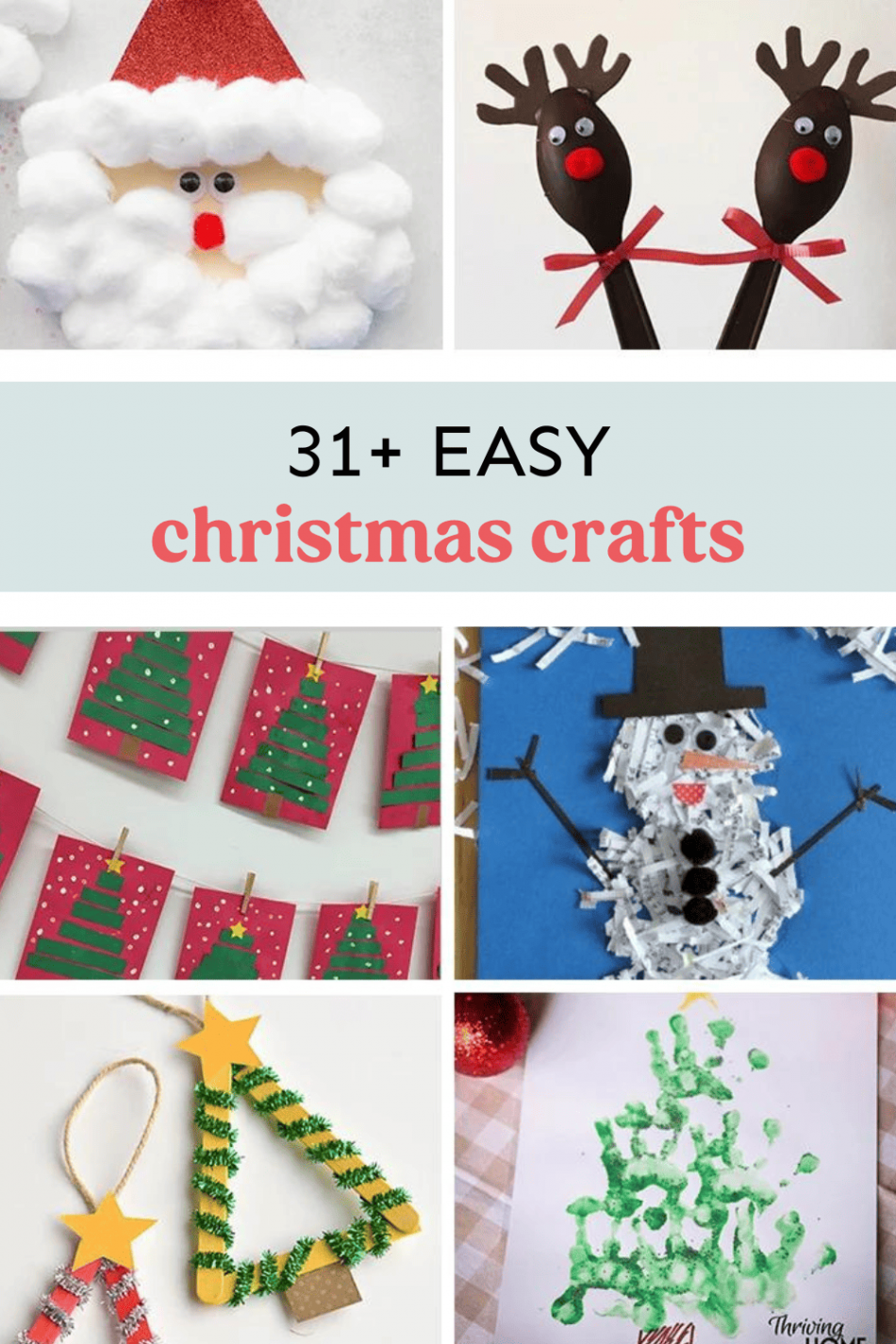 + Easy Christmas Crafts for Kids - Thriving Home