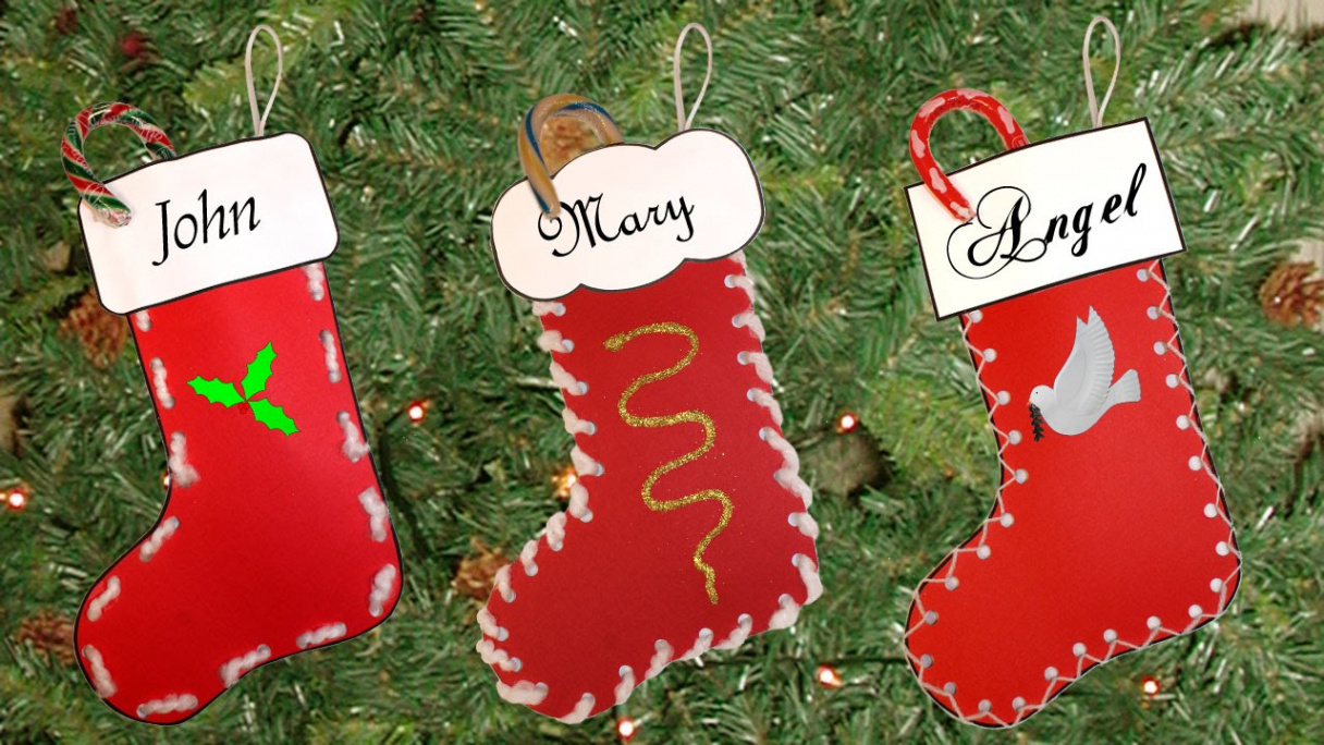 Easy Christmas stocking craft
