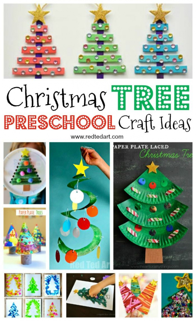 Easy Christmas Tree Crafts for Kids - Red Ted Art - Kids Crafts