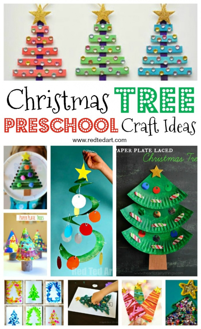 Easy Christmas Tree Crafts for Kids - Red Ted Art - Kids Crafts