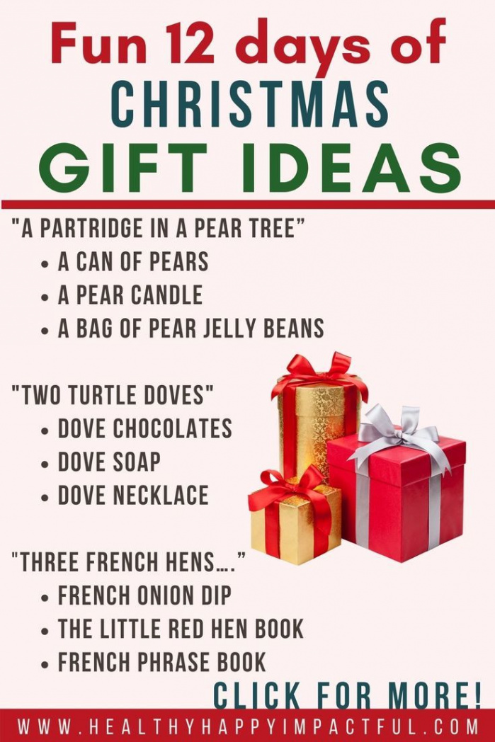 Easy  Days of Christmas Gift Ideas for Family & Friends (