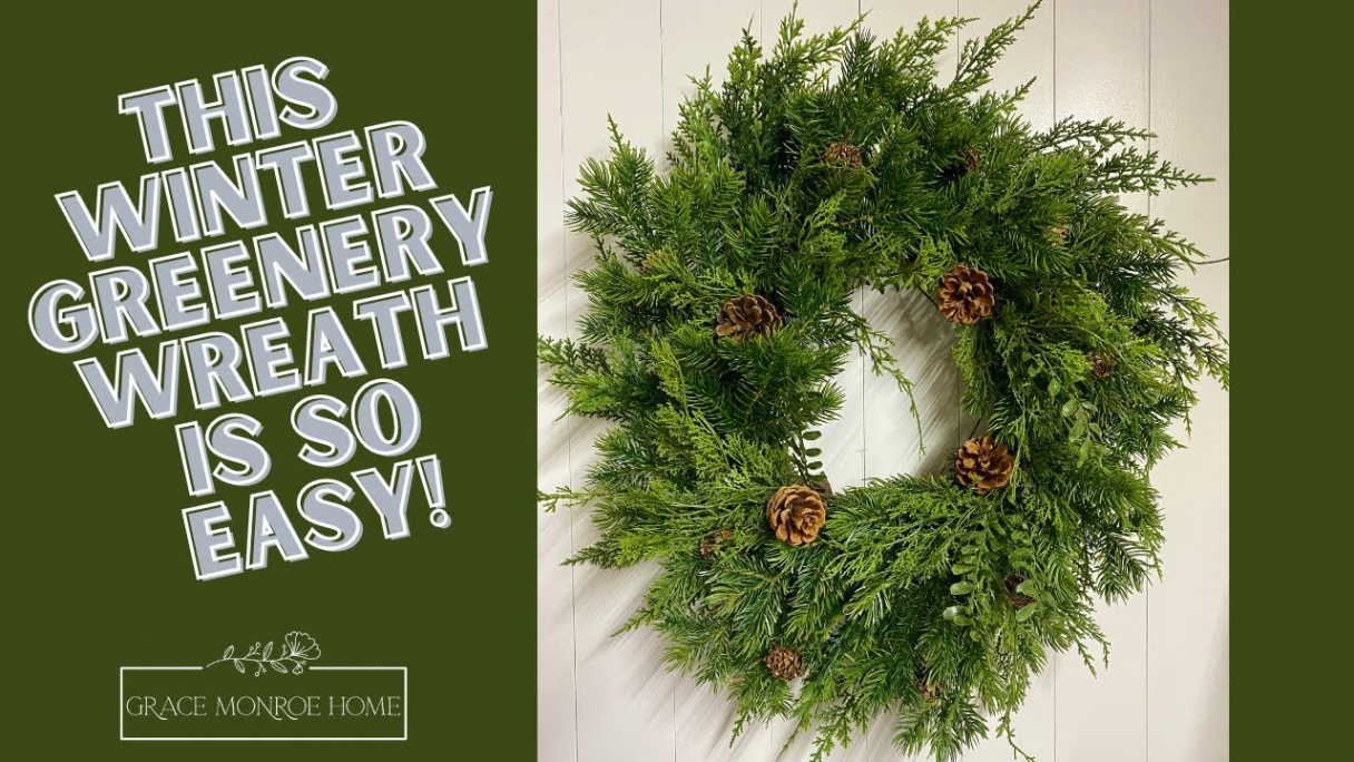 EASY DIY Winter Greenery Wreath - How to Make a Wreath Using Leftover  Greenery