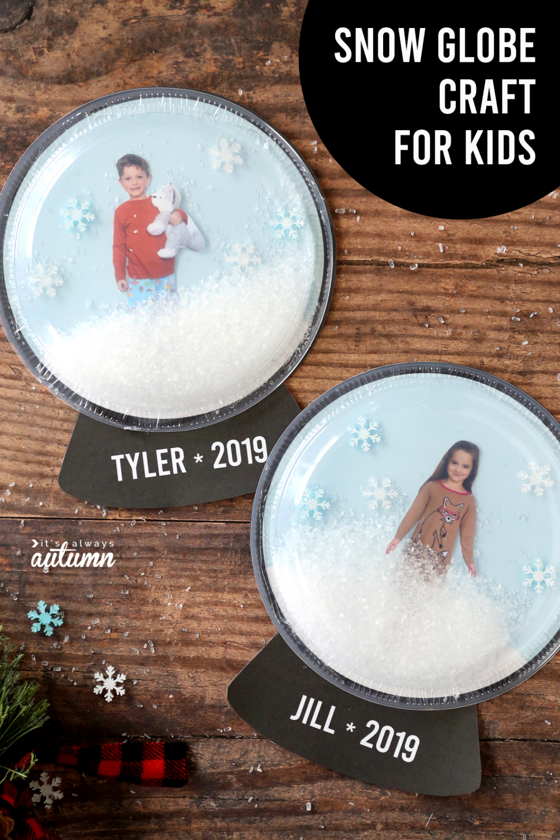Easy Photo Snow Globe Craft for Kids - It