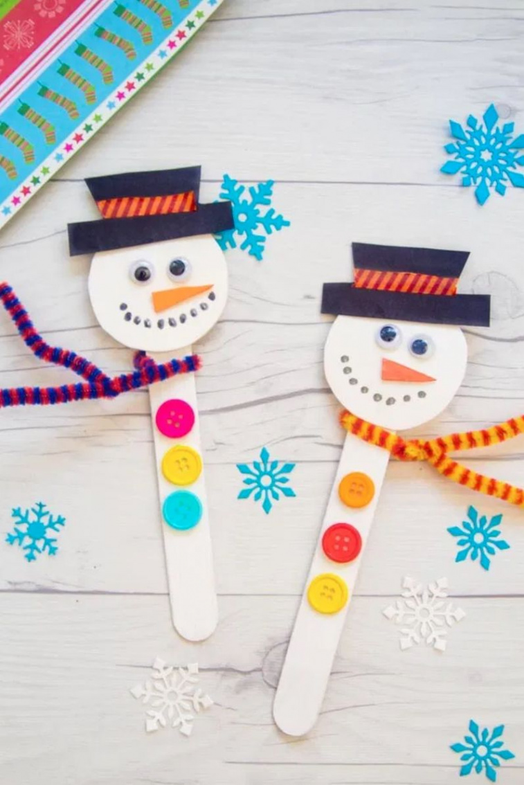 Easy Popsicle Stick Christmas Crafts - Popsicle Ornaments
